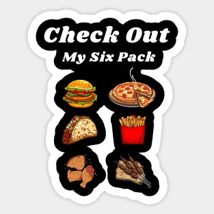 Lover food - Check out my six pack Sticker